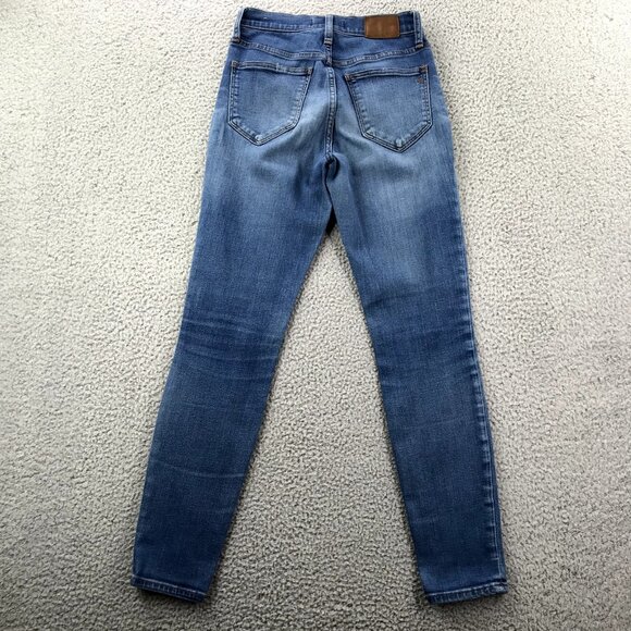 MADEWELL Womens Size 26 Distressed Light Wash ROADTRIPPER Mid Rise Skinny Jeans - Picture 4 of 16